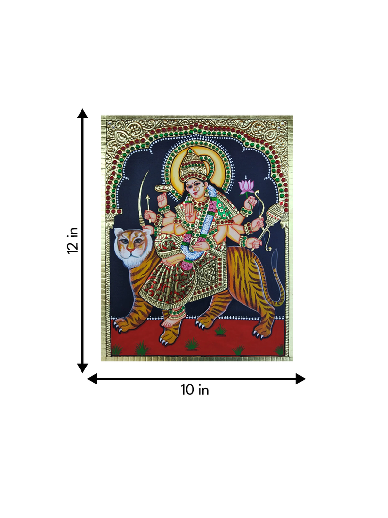 Maa Durga Tanjore Painting by Sanjay Tandekar