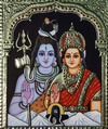 buy Shiva Parvati: Tanjore Painting by Sanjay Tandekar