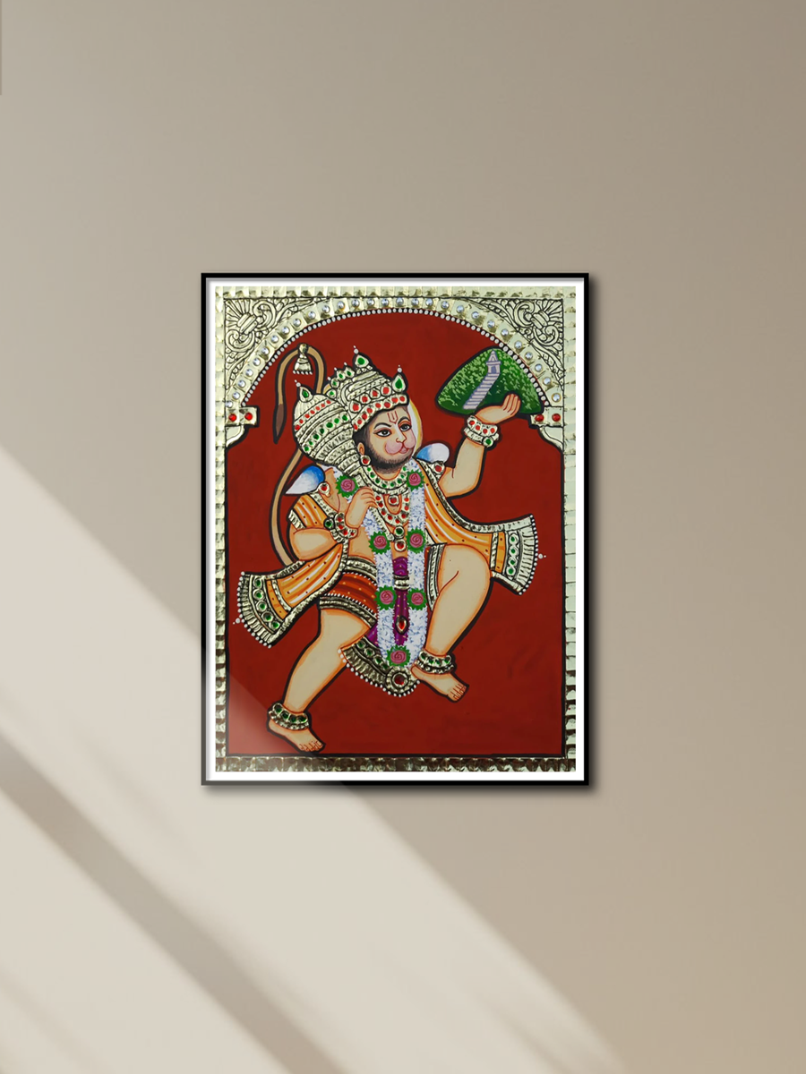Shop Hanuman: Tanjore Painting by Sanjay Tandekar