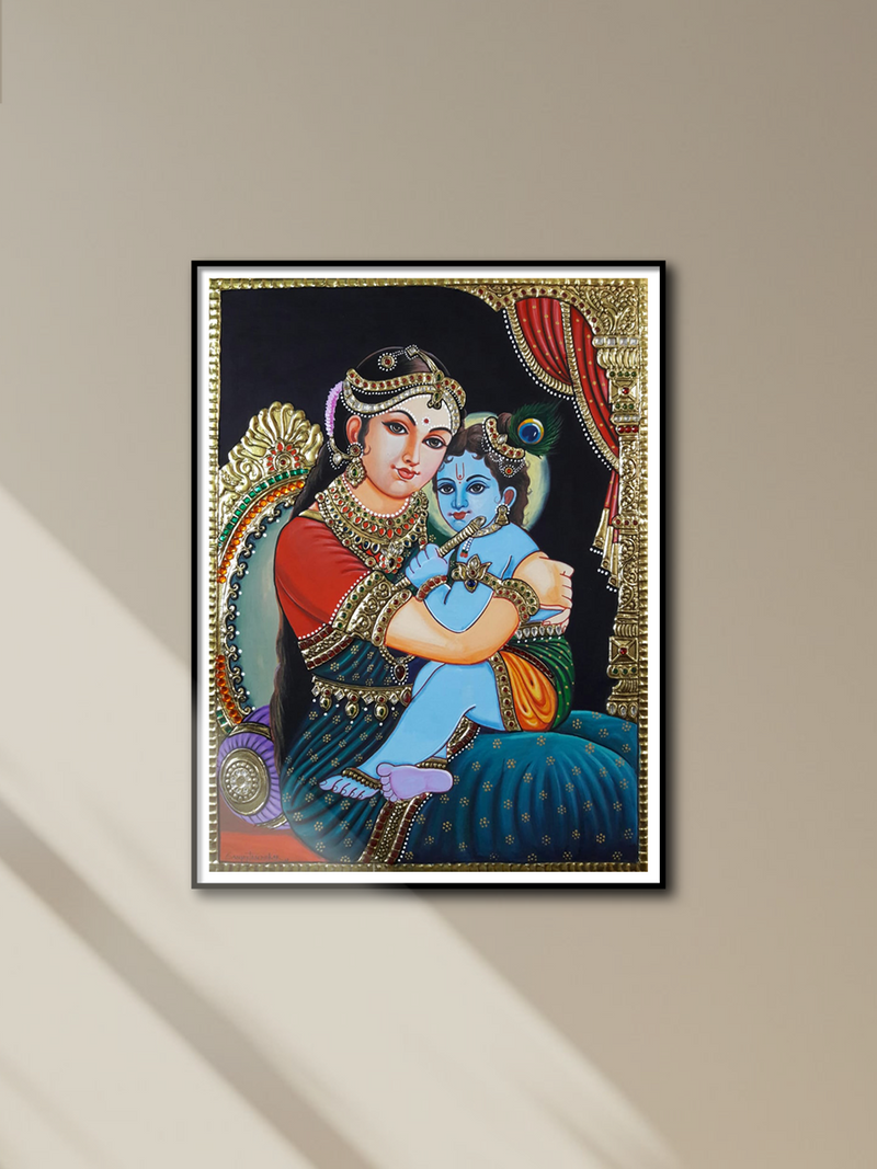 Shop Maa Yashoda Ka Nandlala: Tanjore Painting by Sanjay Tandekar