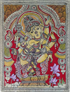 Enchanting Lord Ganesh: Kalamkari painting by Sudheer