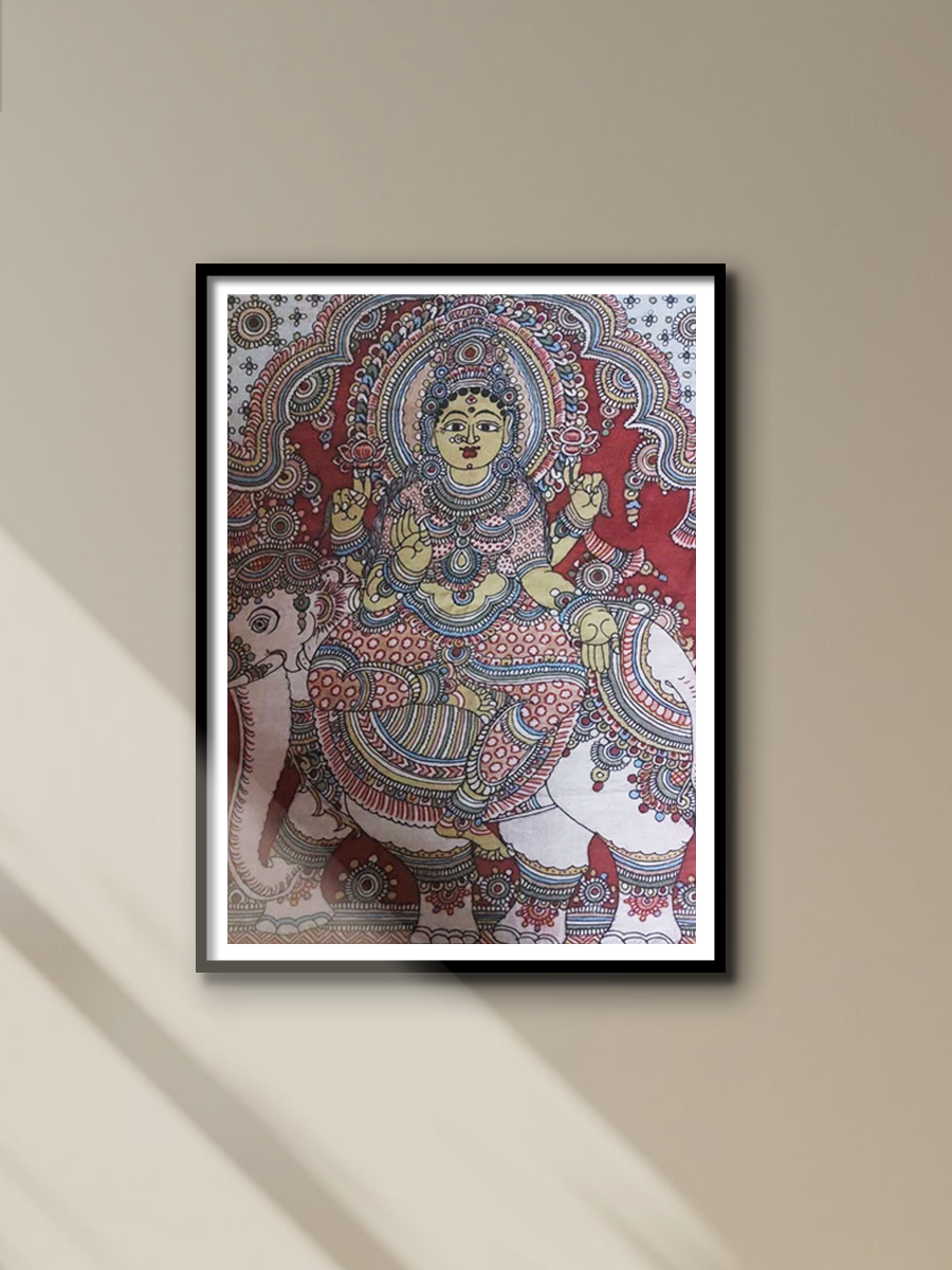 Shop Benevolence of Goddess Lakshmi:Kalamkari painting by Sudheer