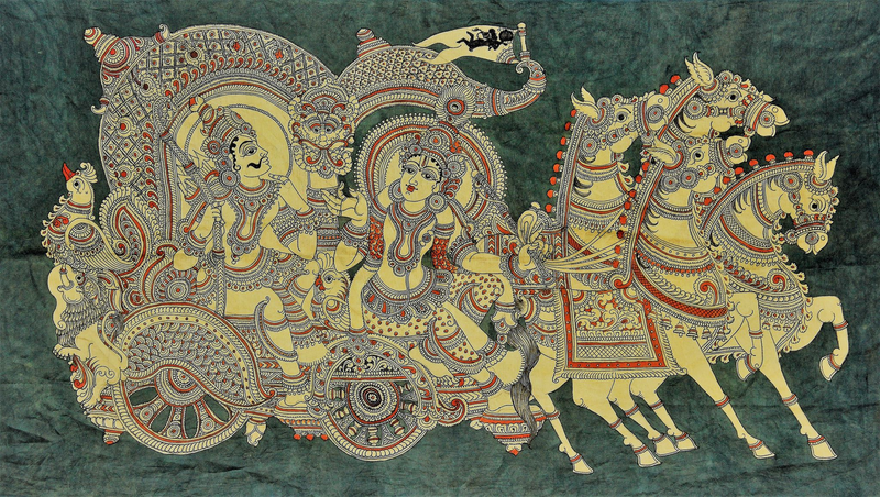 Shop Krishna: Kalamkari painting by Sudheer