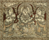 Shop Blessings of Goddess Lakshmi: Kalamkari painting by Sudheer