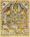 shop Enchantment of Goddess Saraswathi: Kalamkari painting by Sudheer