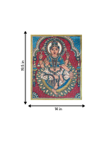 Aura of Abundance: The Divine Grace of Goddess Lakshmi in Kalamkari Splendour by Siva Reddy