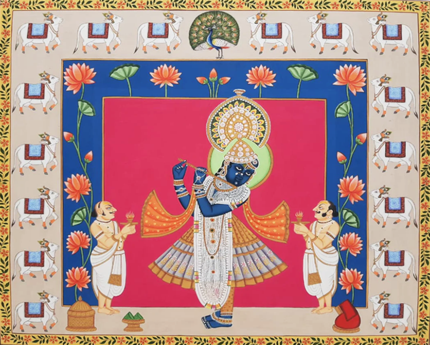 Pichwai Painting by Shehzaad Ali Sherani For Sale