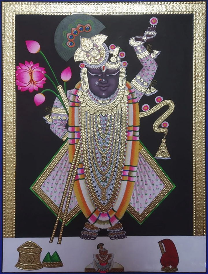 Sacred Grace of Shrinathji: Pichwai painting by Jayesh Sharma Thumbnail