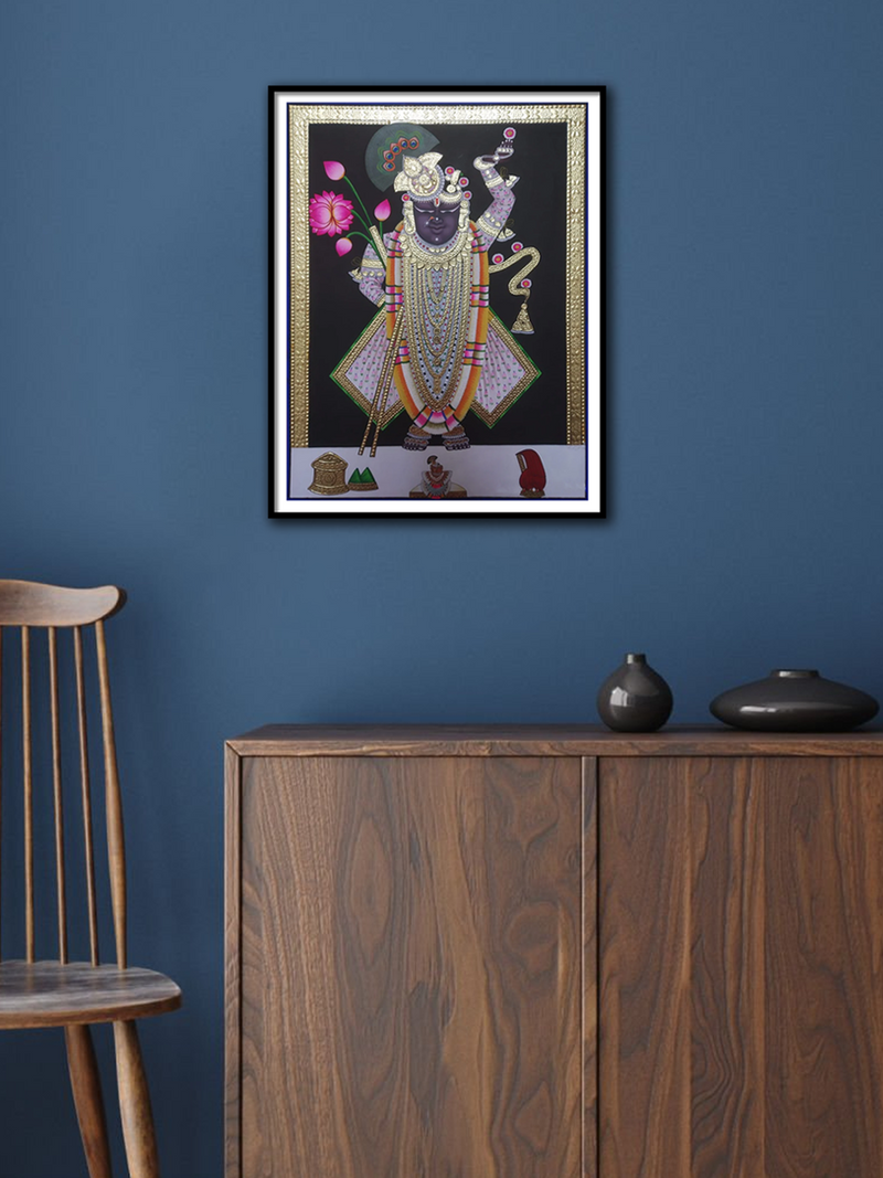 Sacred Grace of Shrinathji: Pichwai painting by Jayesh Sharma for sale