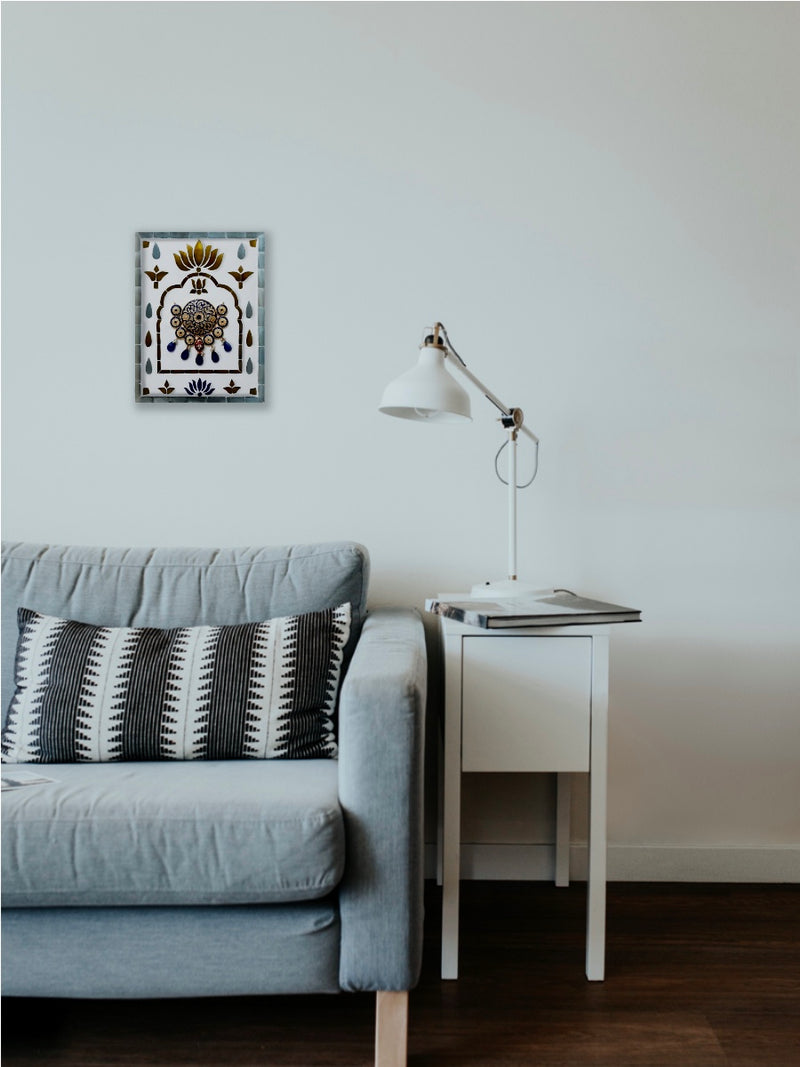 Shop Sacred Illumination: Thikri artwork by Happy Kumawat Online