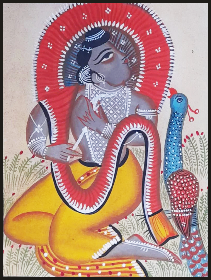 Sacred Plumage: Uttam Chitrakar's Kalighat Masterpiece Thumbnail
