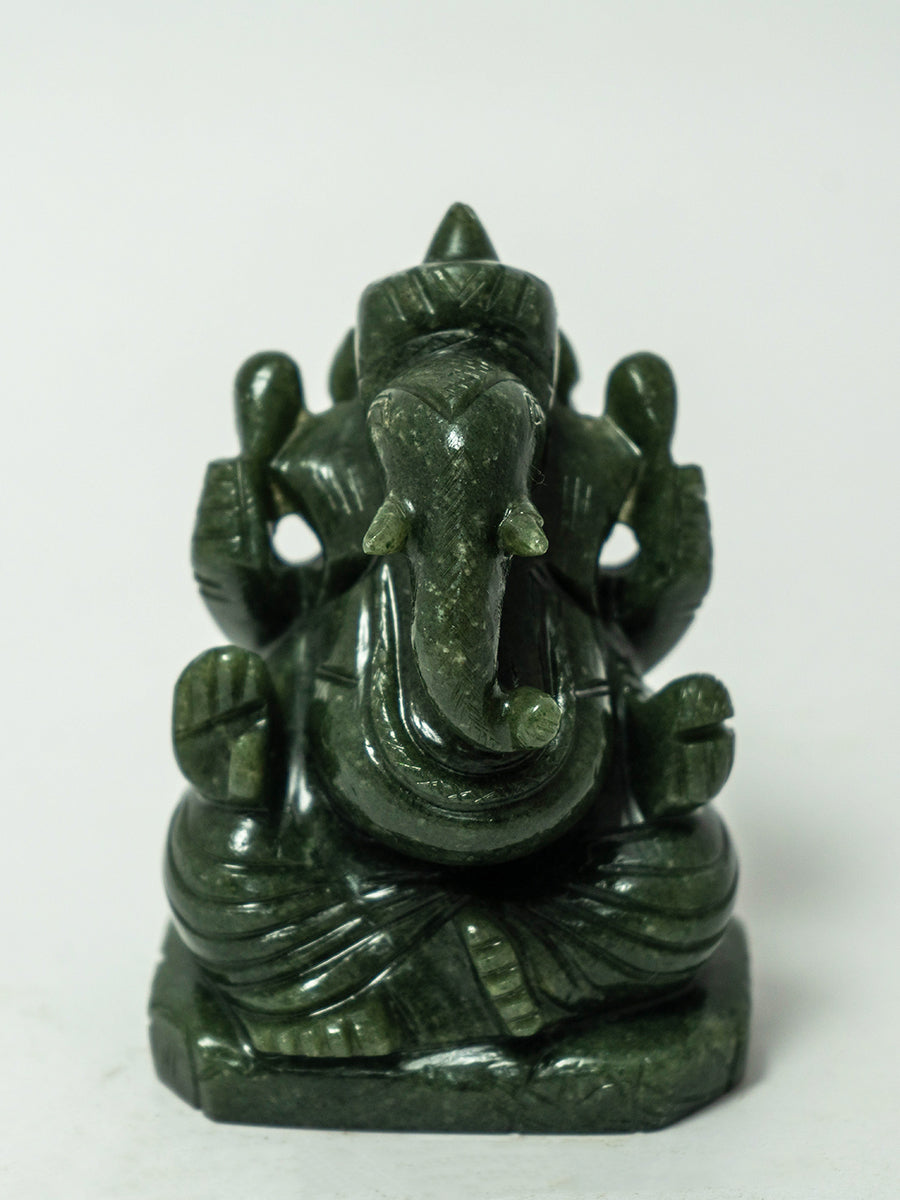 Sacred Splendor: The Divine Gemstone Carving of Lord Ganesh 