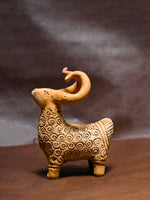 Sacred Strength: A Terracotta Bullock, Terracotta art by Dolon Kundu