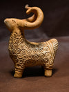 Sacred Strength: A Terracotta Bullock, Terracotta art by Dolon Kundu