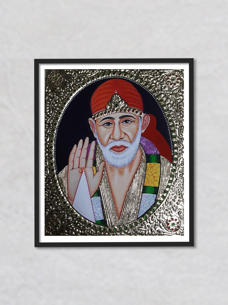 Sai Baba, Tanjore Art by Sanjay Tandekar
