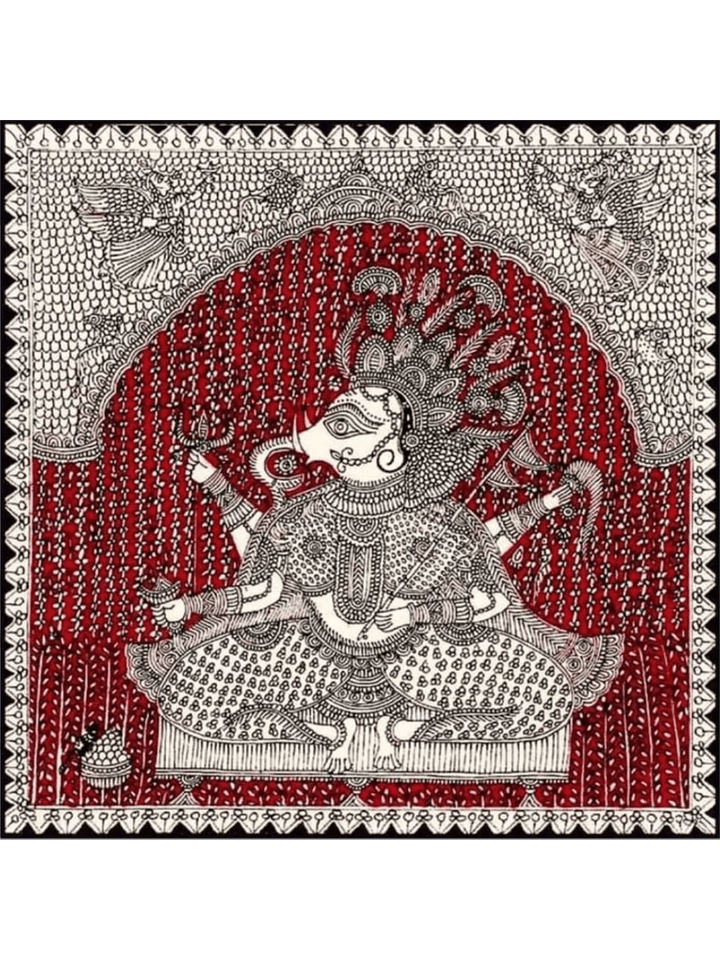 Radiant Ganesha Mata Ni Pachedi By Sanjay Chitara For Home Decor Thumbnail