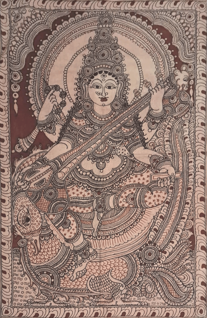 Saraswati: Kalamkari by Sudheer Thumbnail