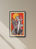 Saraswati in Bengal Pattachitra by Swarna Chitrakar for sale
