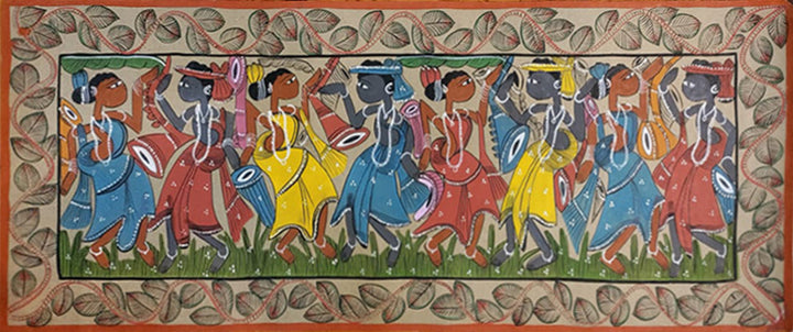 Sautal Symphony: A Bengal Pattachitra Celebration by Swarna Chitrakar Thumbnail