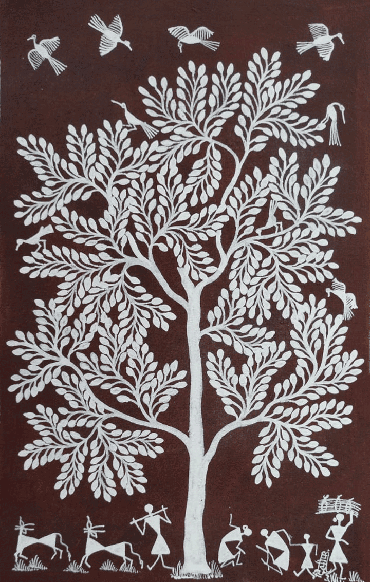 Scene of Harmony In Warli By Dilip Bahotha Thumbnail