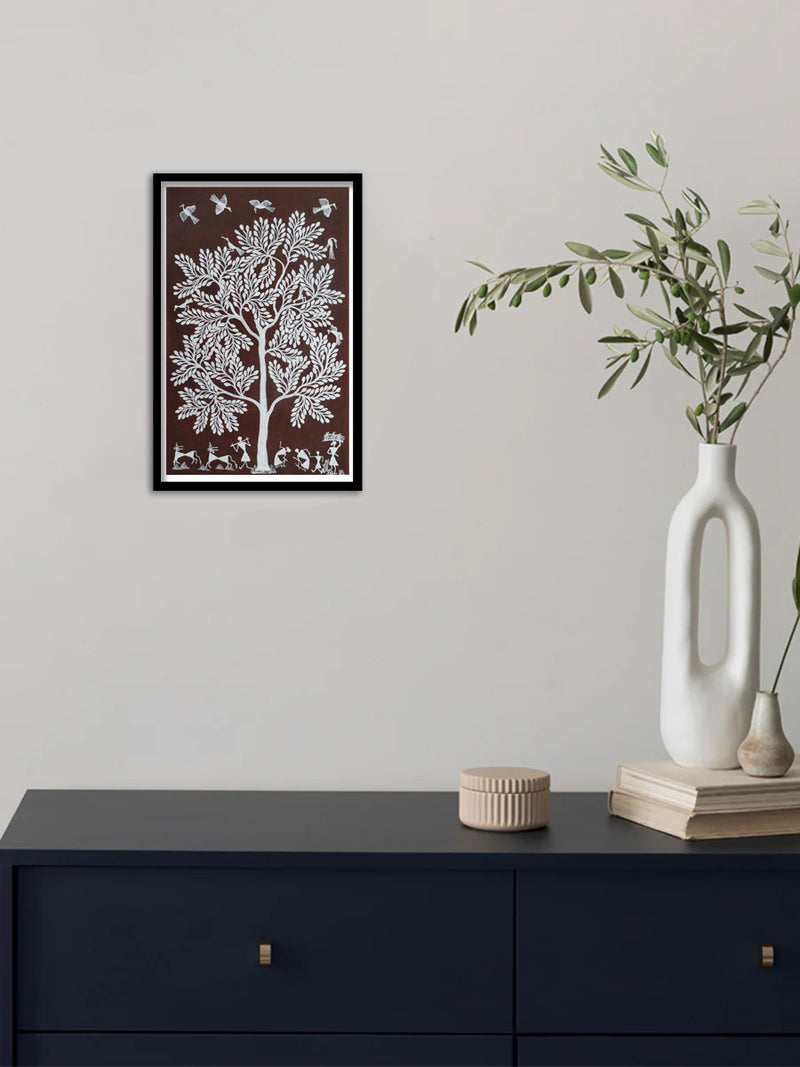 Scene of Harmony In Warli By Dilip Bahotha