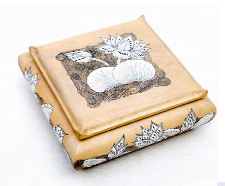 Lotus Patachitra Box, Square