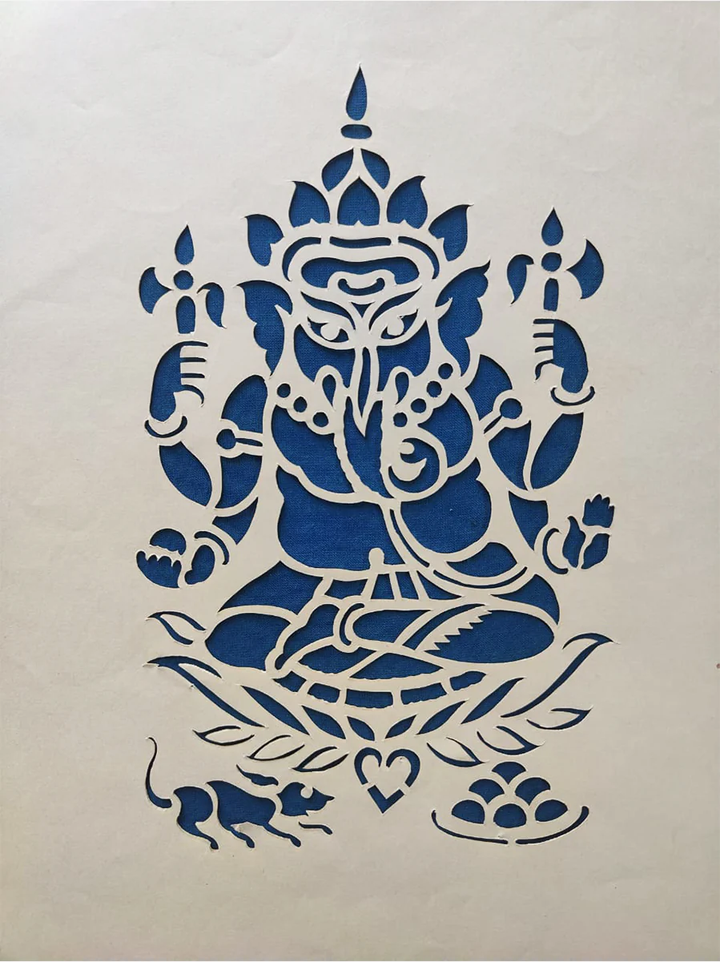 Sculpted Devotion: Lord Ganesha in Ashutosh Verma's Sanjhi Thumbnail