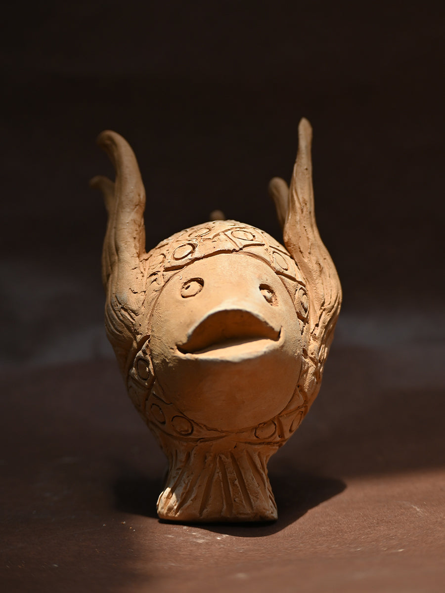 Sculpted Serenity: A Terracotta Fish 