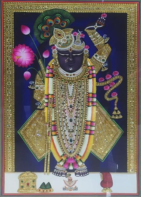 Serene Grace of Lord Shrinathji: Pichwai painting by Jayesh Sharma Thumbnail