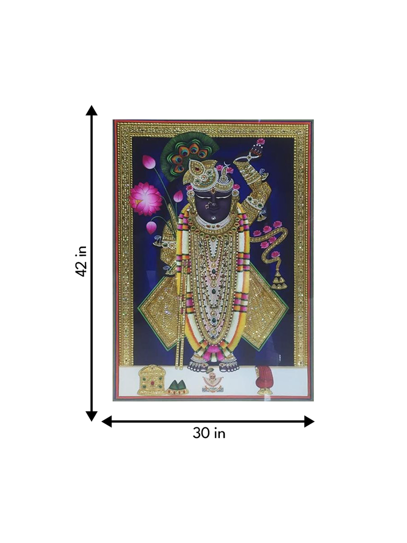 Serene Grace of Lord Shrinathji: Pichwai painting by Jayesh Sharma