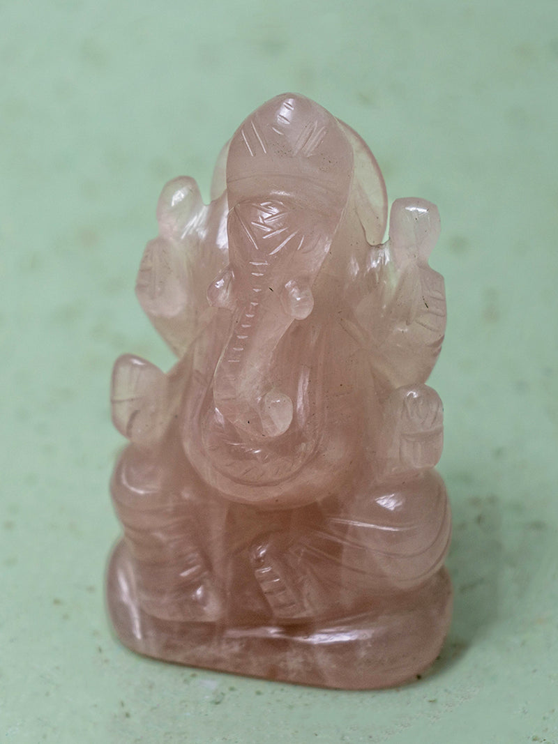 Rose Quartz Ganesh by Prithvi Kumawat