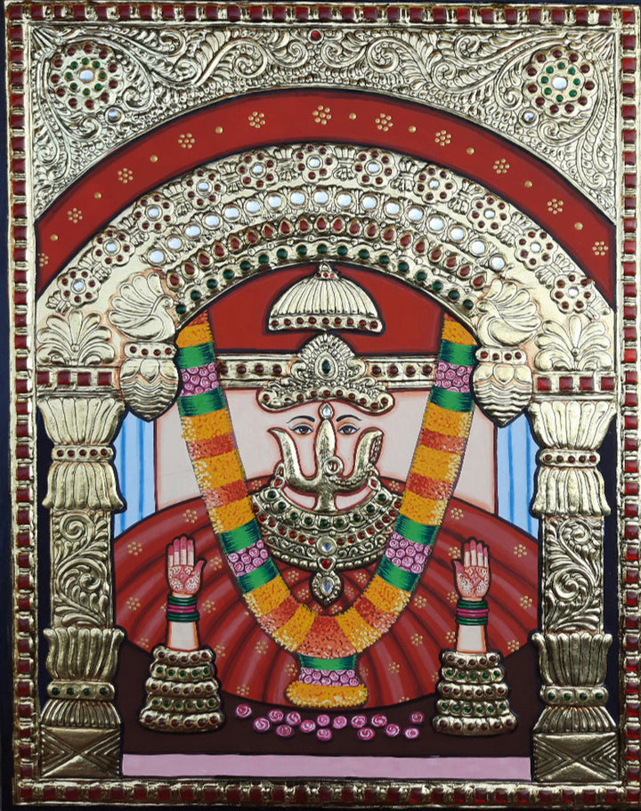 Shakti, Tanjore Painting by Sanjay Tandekar Thumbnail