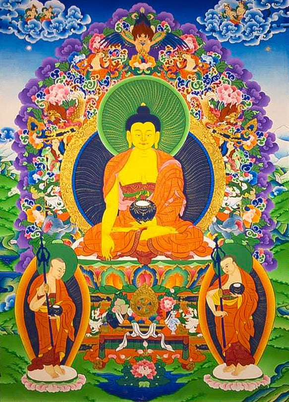 Shakyamuni in Thangka painting by Gyaltsen Zimba Thumbnail