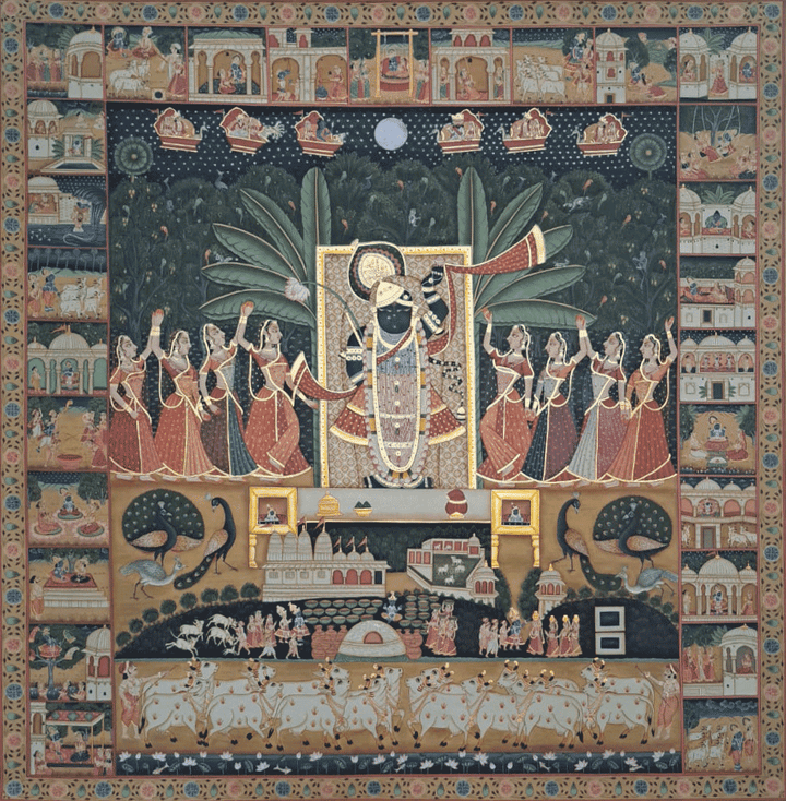 Sharad Poornima (merged with Daan Leela and Annakoot) in Pichwai by Shehzaad Ali Sherani Thumbnail