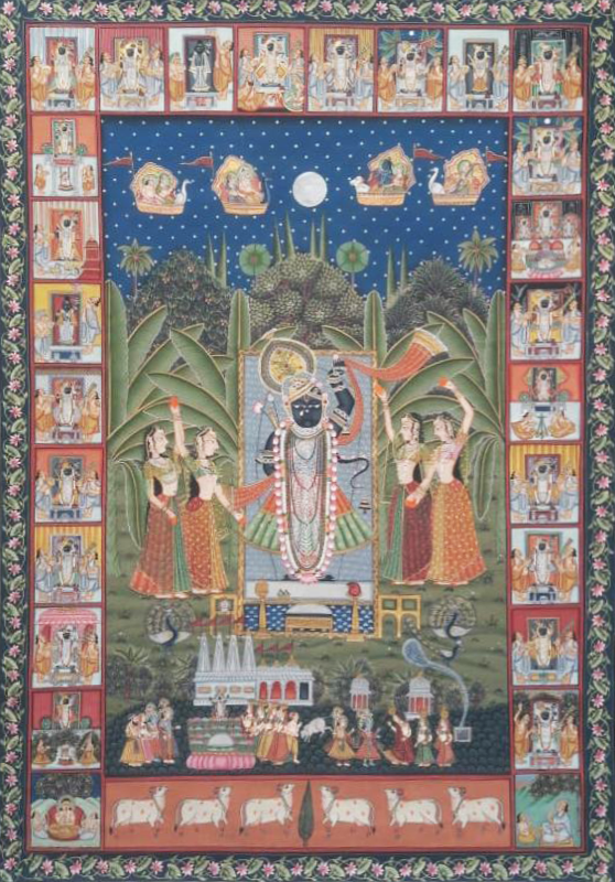 Sharad Purnima with Shrinathji: Pichwai by Shehzaad Ali Sherani Thumbnail