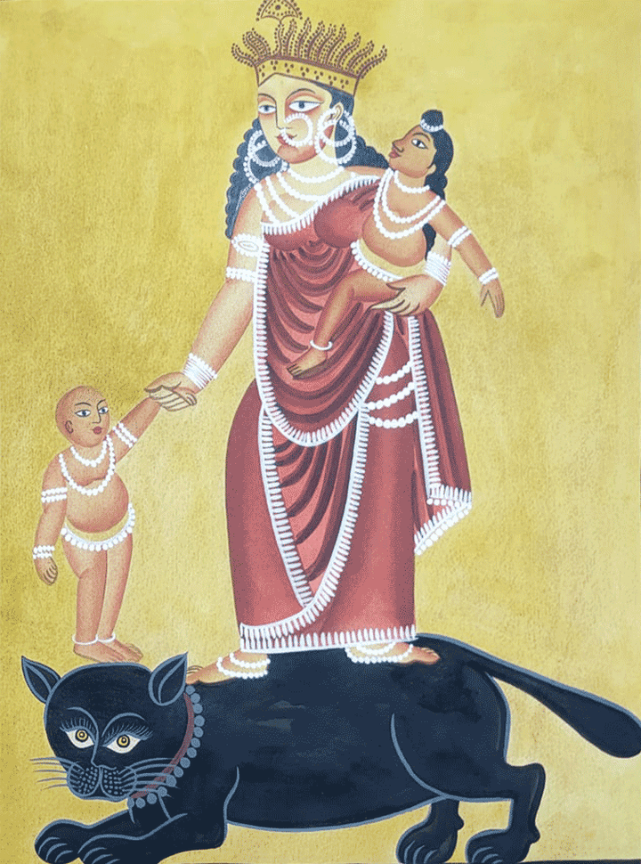 Shasti Mata in Kalighat by Hasir Chitrakar Thumbnail