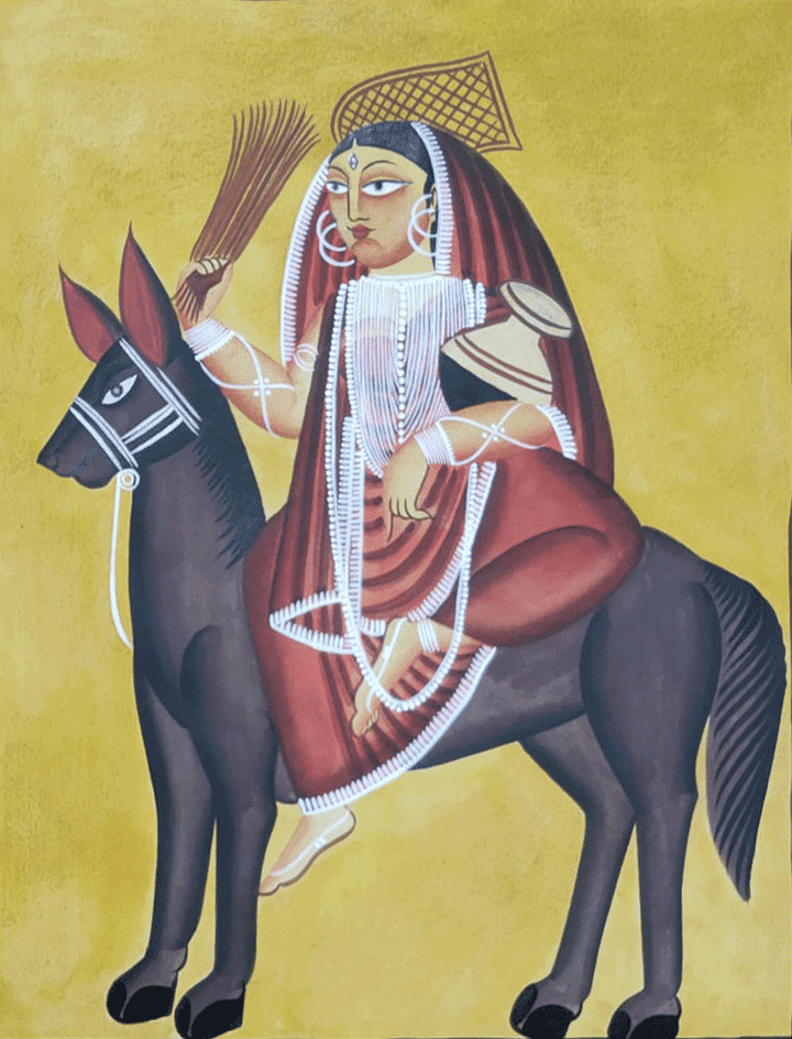 Sheetala Mata in Kalighat by Hasir Chitrakar Thumbnail
