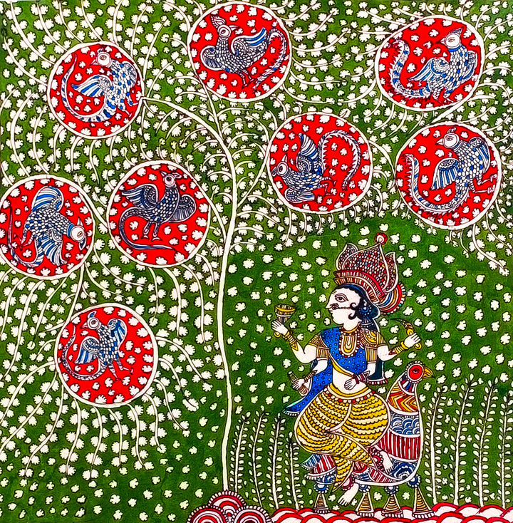 Sheilding Temperament Tree Of Association Mata Ni Pachedi By Dilip Chitara For Home Decor Thumbnail