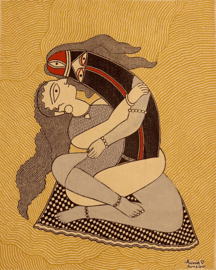 Shiv-Shakti in Madhubani by Avinash Karn Thumbnail