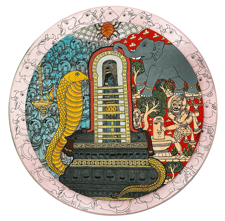 Shiva: Pride of Srikalahasti Kalamkari inspired painting by Harinath.N Thumbnail