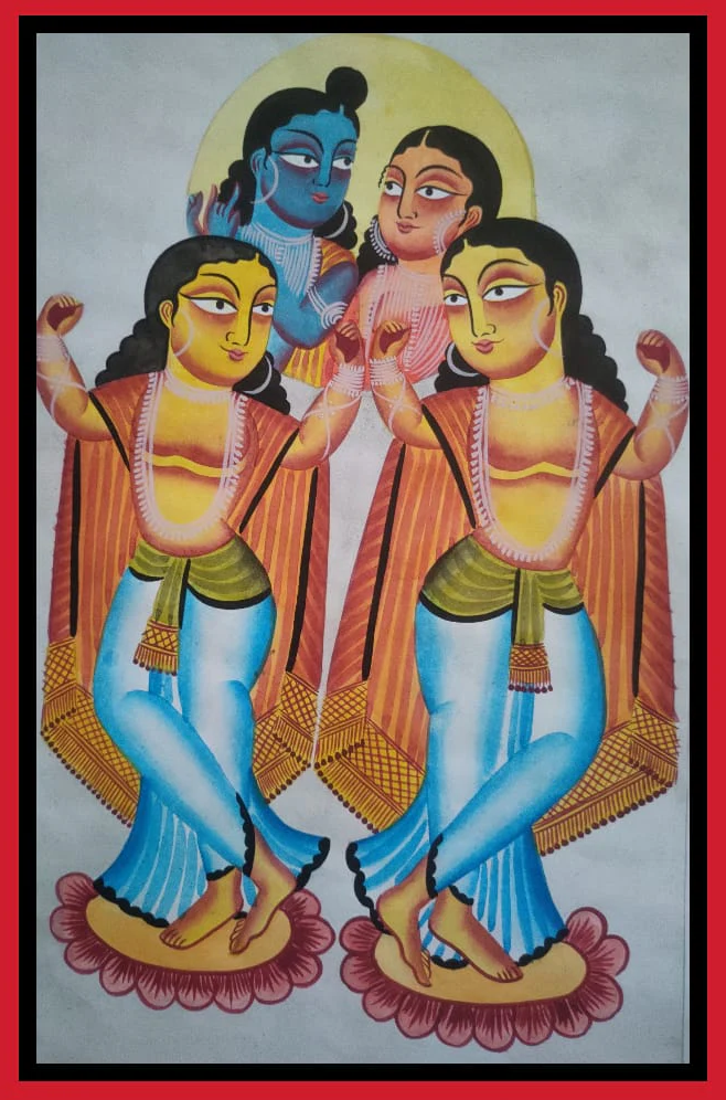 Shiva and Parvati’s Divinity:Bengal Pattachitra, painting by Manoranjan Chitrakar Thumbnail