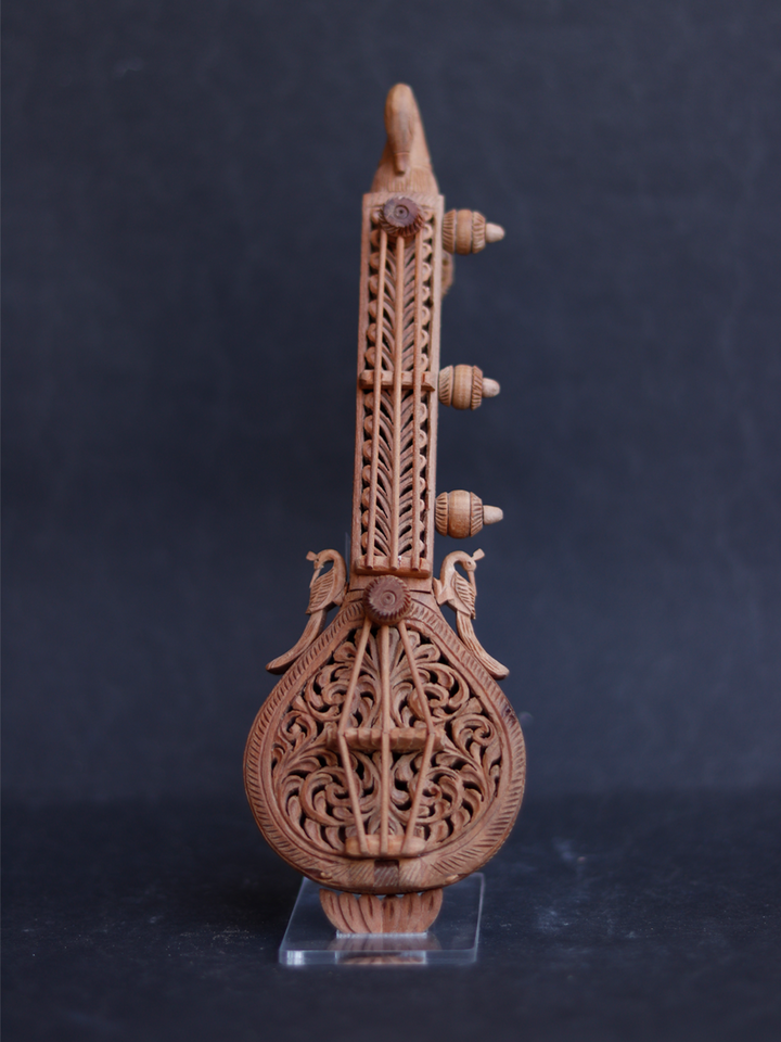 Shivaji and Rudraveena in Mini Veena in Raw Sandalwood by Om Prakash Thumbnail