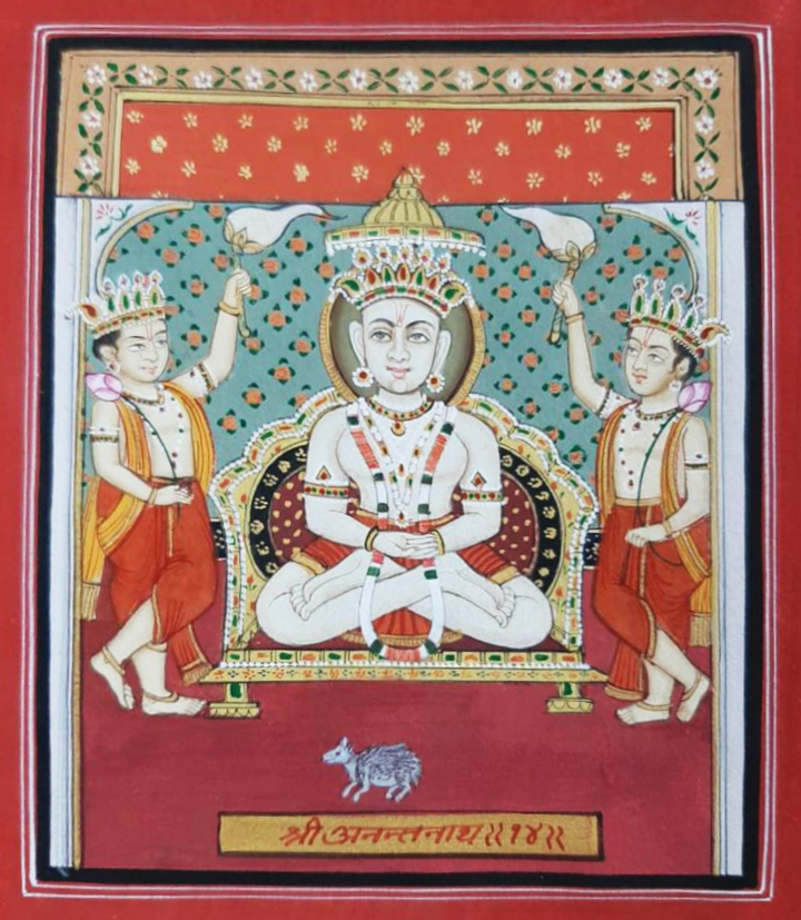 Jain Tirthankara Shri Anantanath Ji in Meditation- Pichwai by Shehzaad Ali Sherani Thumbnail