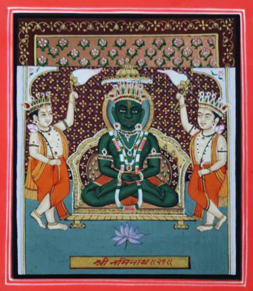 Jain Tirthankara Shri Naminath Ji in Meditation- Pichwai by Shehzaad Ali Sherani Thumbnail
