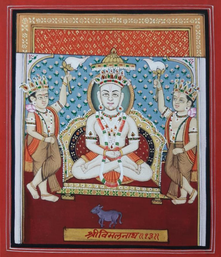 Jain Tirthankara Shri Vimalnath Ji in Meditation- Pichwai by Shehzaad Ali Sherani Thumbnail