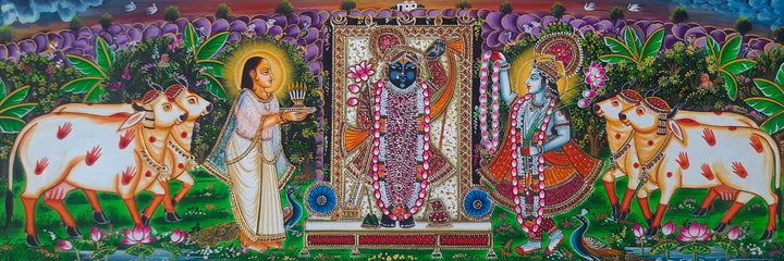 Shreenath Ji's Divine Splendor: Pankaj Kumar's Usta Miniature Painting Thumbnail