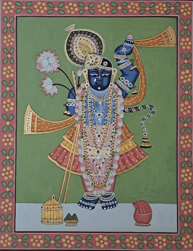Shreenath ji in Pichwai by Shehzaad Ali Sherani Thumbnail