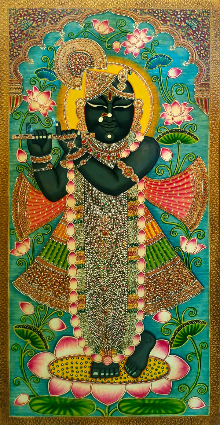 Shreenathji in Pankaj Kumar's Usta Miniature Painting Thumbnail