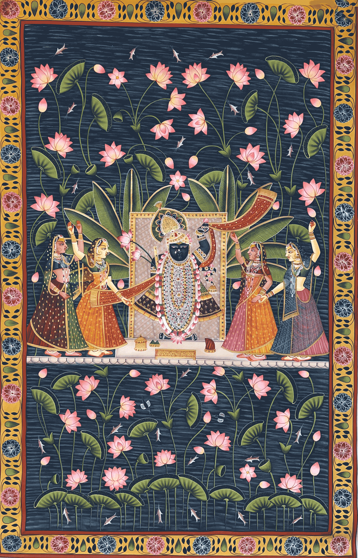 Shrinath Ji and Kamal Talai: The Dance of Devotion in Pichwai by Naveen Soni Thumbnail