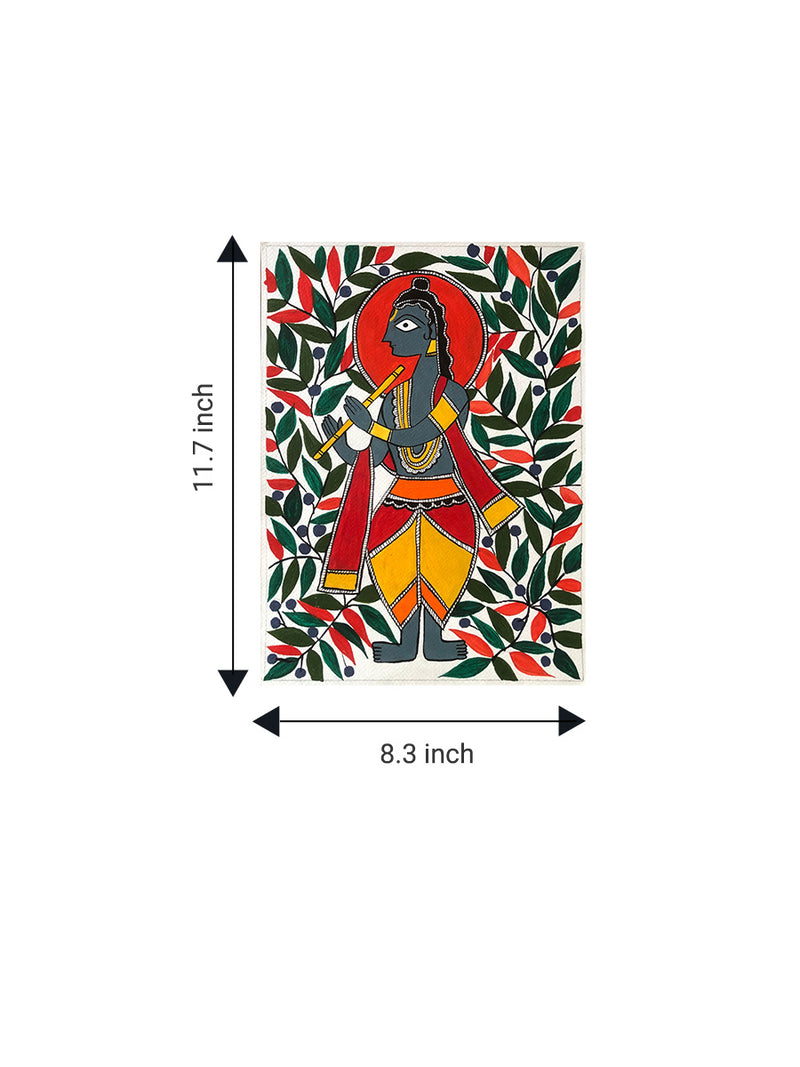 Shri Krishna in Madhubani for sale